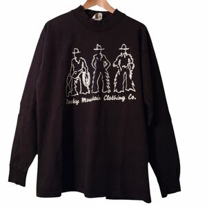 Vintage Rocky Mountain Clothing Long Sleeve Mock Neck Cowboys Western Sweater